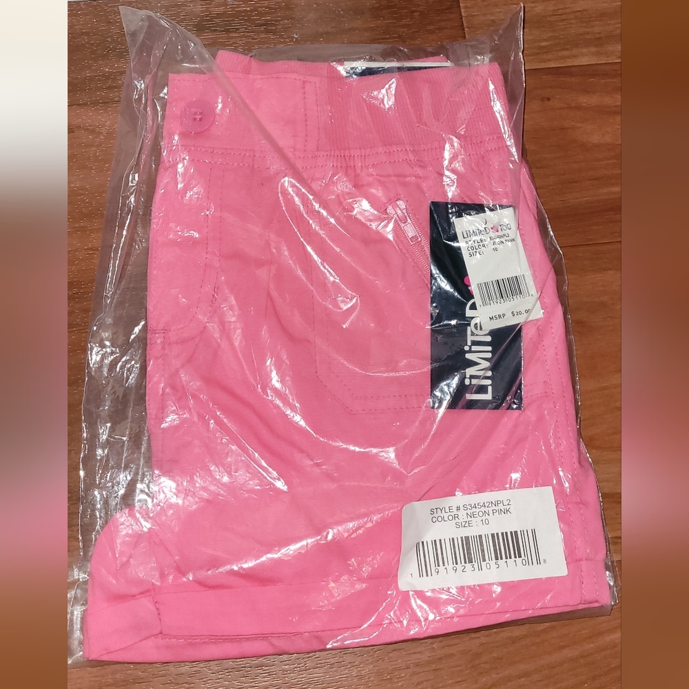 The Limited Neon Pink girls shorts, size 10